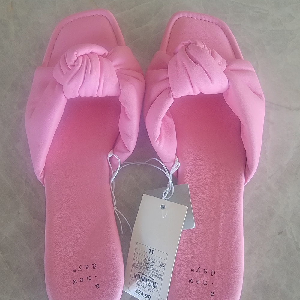 The A New Day Women's Ruth Slide Sandal in Pink, Size 11 - Picture 10 of 10